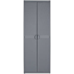 vidaXL Armoire de rangement de jardin gris 65x45x172 cm PP rotin