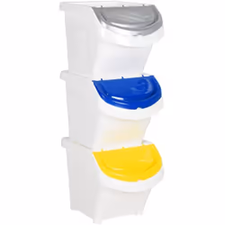 Utilisez ces poubelles empilables pour rendre vos lieux propres et bien rangés ! Matériau pratique : le bac de recyclage est  ...