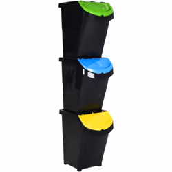 Utilisez ces poubelles empilables pour rendre vos lieux propres et bien rangés ! Matériau pratique : le bac de recyclage est  ...