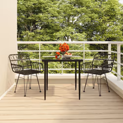 Créez une esthétique convaincante et uniforme dans votre espace extérieur avec cet ensemble de salle à manger de jardin ! Mat ...