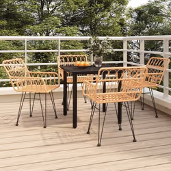 Créez une esthétique convaincante et uniforme dans votre espace extérieur avec cet ensemble de salle à manger de jardin ! Mat ...