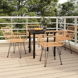 Vidaxl - Ensemble à dîner de jardin 5 pcs Résine tressée