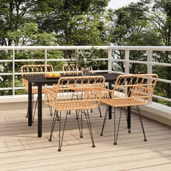 Vidaxl - Ensemble à dîner de jardin 5 pcs Résine tressée