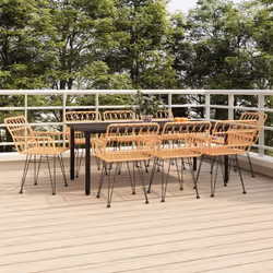 Créez une esthétique convaincante et uniforme dans votre espace extérieur avec cet ensemble de salle à manger de jardin ! Mat ...