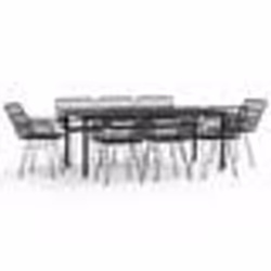 vidaXL Ensemble à manger de jardin 9 pcs Noir Résine tressée