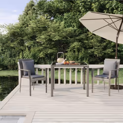 Cet ensemble de salle à manger de jardin tendance, au design élégant et contemporain, est un excellent choix pour manger ou v ...