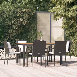 Cet ensemble de salle à manger de jardin tendance, au design élégant et contemporain, est un excellent choix pour manger ou v ...