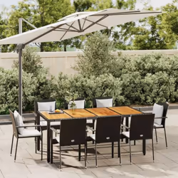 Cet ensemble de salle à manger de jardin tendance, au design élégant et contemporain, est un excellent choix pour manger ou v ...