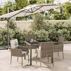 Cet ensemble de salle à manger de jardin tendance, au design élégant et contemporain, est un excellent choix pour manger ou v ...