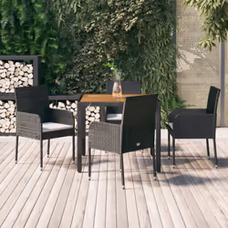 Cet ensemble de salle à manger de jardin tendance, au design élégant et contemporain, est un excellent choix pour manger ou v ...