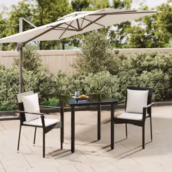 Cet ensemble de salle à manger de jardin tendance, au design élégant et contemporain, est un excellent choix pour manger ou v ...