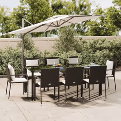Cet ensemble de salle à manger de jardin tendance, au design élégant et contemporain, est un excellent choix pour manger ou v ...