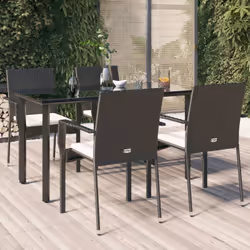 Cet ensemble de salle à manger de jardin tendance, au design élégant et contemporain, est un excellent choix pour manger ou v ...