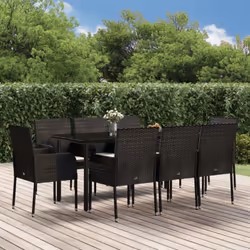 Cet ensemble de salle à manger de jardin tendance, au design élégant et contemporain, est un excellent choix pour manger ou v ...