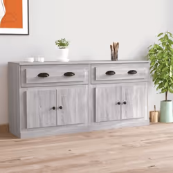 vidaXL Buffets 2 pcs sonoma gris bois d'ingénierie