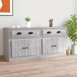 vidaXL Buffets 2 pcs sonoma gris bois d'ingénierie