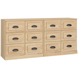 Vidaxl - Lot de 2 Buffets,Meuble de Rangement chêne sonoma bois d'ingénierie