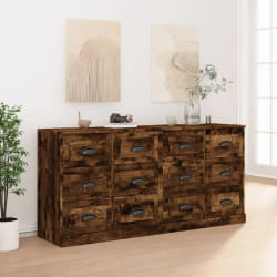 vidaXL Buffets 2 pcs 70x35,5x67,5 cm - Chêne fumé