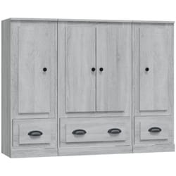 vidaXL Buffets 3 pcs sonoma gris bois d'ingénierie