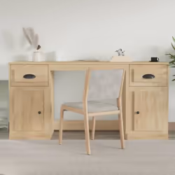 vidaXL Bureau avec armoire chêne sonoma bois d'ingénierie