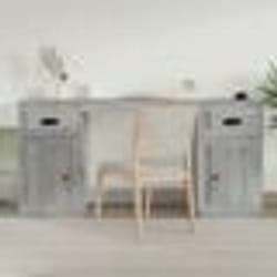 vidaXL Bureau avec armoire sonoma gris bois d'ingénierie