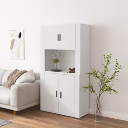 Cherchez-vous un buffet haut de gamme stylé ? Ce buffet haut ajoute un charme unique à votre intérieur existant ! Matériau du ...