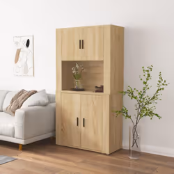 Cherchez-vous un buffet haut de gamme stylé ? Ce buffet haut ajoute un charme unique à votre intérieur existant ! Matériau du ...