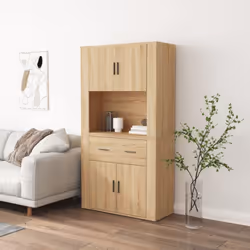 Cherchez-vous un buffet haut de gamme stylé ? Ce buffet haut ajoute un charme unique à votre intérieur existant ! Matériau du ...