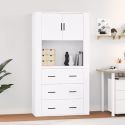 Cherchez-vous un buffet haut de gamme stylé ? Ce buffet haut ajoute un charme unique à votre intérieur existant ! Matériau du ...