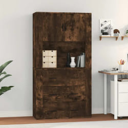 vidaXL Buffet haut Chêne fumé Bois d'ingénierie