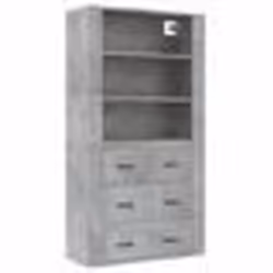 vidaXL Buffet haut Gris béton Bois d'ingénierie