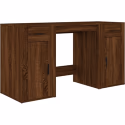 Utilisez ce bureau avec des armoires pour ajouter un air de charme élégant à votre bureau ou espace de travail. Matériau dura ...