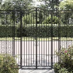 Vidaxl - Portail de jardin noir 121x8x180 cm fer forgé
