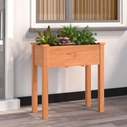 Vidaxl - Jardinière avec doublure marron 71x37x76cm bois massif de sapin