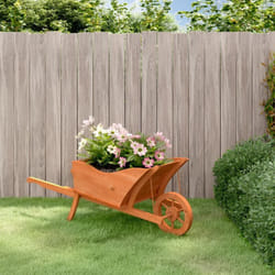 Vidaxl - Jardinière brouette 128x45,5x43 cm bois de sapin massif