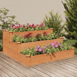 Vidaxl - Lit surélevé de jardin marron 120x120x56cm bois massif de sapin
