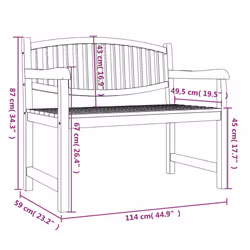 VidaXL 364408 banc de jardin Teck - Vue supplémentaire 6