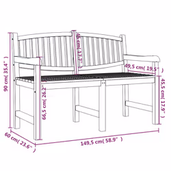 VidaXL 364409 banc de jardin Teck - Vue supplémentaire 6