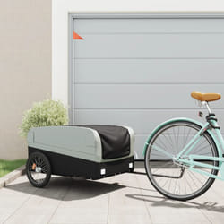 Vidaxl - Remorque de vélo noir et gris 45 kg fer
