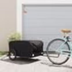 vidaXL Remorque de vélo noir 45 kg fer