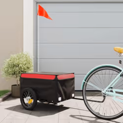 Cette remorque de vélo polyvalente et robuste sera idéale pour le transport de marchandises lourdes grâce à sa capacité de ch ...
