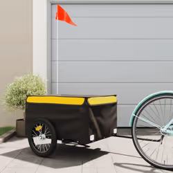 Cette remorque de vélo polyvalente et robuste sera idéale pour le transport de marchandises lourdes grâce à sa capacité de ch ...