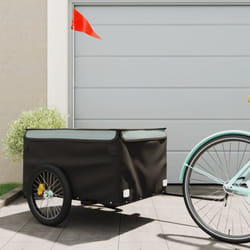 Vidaxl - Remorque de vélo noir et gris 45 kg fer
