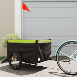 Vidaxl - Remorque de vélo noir et vert 45 kg fer
