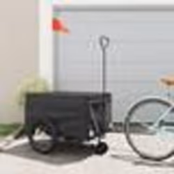 vidaXL Remorque de vélo noir 45 kg fer
