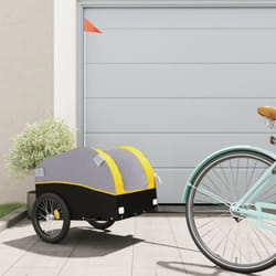 Vidaxl - Remorque de vélo noir et jaune 30 kg fer