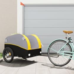 Vidaxl - Remorque pour vélo noir et jaune 45 kg fer