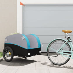 Vidaxl - Remorque pour vélo noir et bleu 45 kg fer