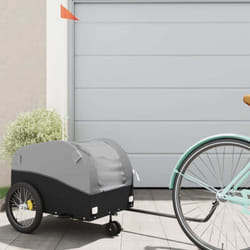 Remorque de vélo noir et gris 30 kg fer Vidaxl
