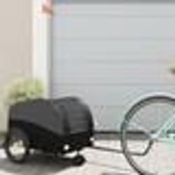 vidaXL Remorque de vélo noir 30 kg fer